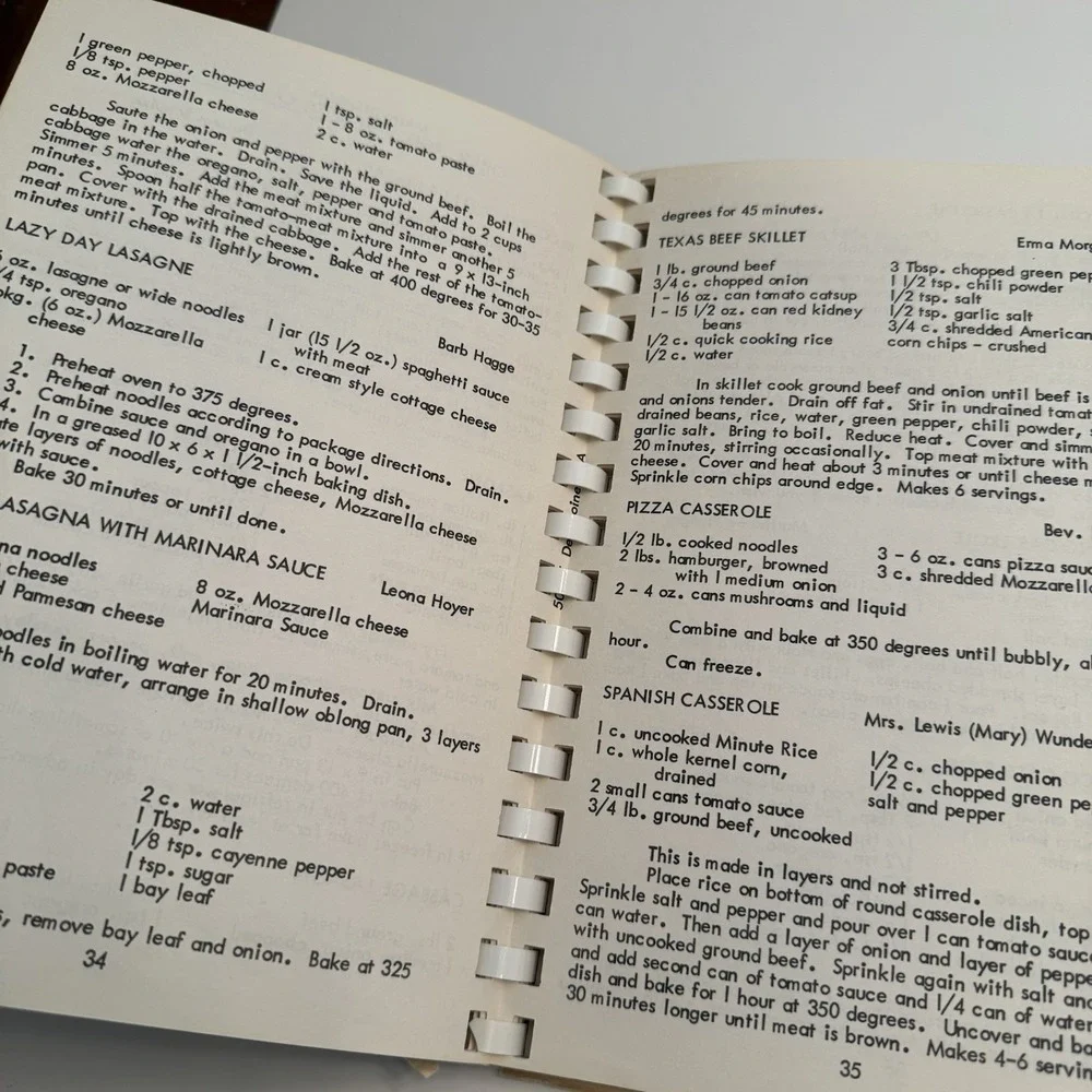 Peace Lutheran Church Women's Missionary League Iowa Cookbook Spiral Bound READ